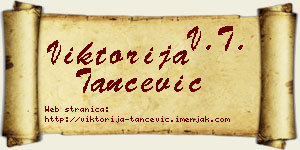 Viktorija Tančević vizit kartica